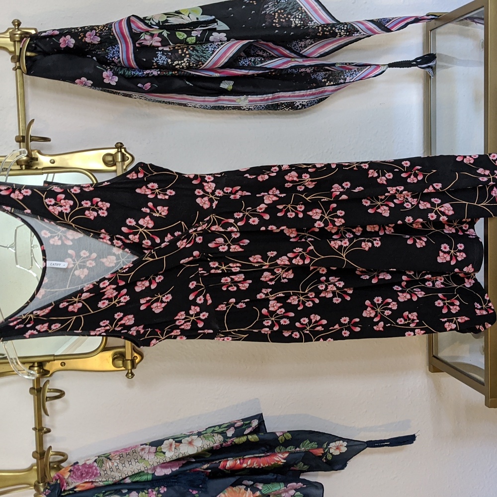 Cherry blossom wrap dress